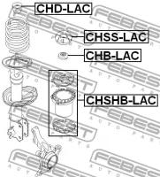 Подшипник опоры переднего амортизатора, CHBLAC FEBEST CHB-LAC