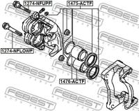 Ремкомплект суппорта тормозного переднего, 1475ACTF FEBEST 1475-ACTF