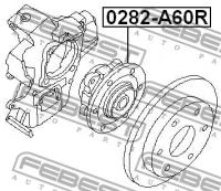 Ступица задняя, 0282A60R FEBEST 0282-A60R