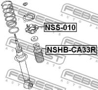 Опора заднего амортизатора (NISSAN MAXIMA/CEFIRO A33 1998-2006) FEBEST, NSS010 FEBEST NSS-010