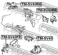 подушка двиг.задн. Toyota Camry/Vista SV30/CV30/V, TMSV40RR FEBEST TM-SV40RR