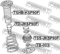 Опора амортизатора Toyota Urban 09/Yaris 05, TSSJKSP90F FEBEST TSS-JKSP90F