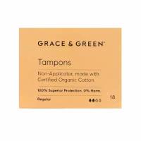 Тампоны без аппликатора Grace&Green Regular (18 тампонов)