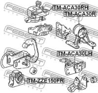 Подушка двигателя задняя FEBEST TMACA30R