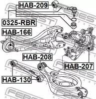 Тяга задней подвески, 0325RBR FEBEST 0325-RBR