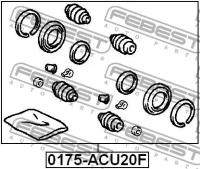 Рем. к-кт. суппорта TOYOTA HIGHLANDER 00-07 пер. (на два суппорта), 0175ACU20F FEBEST 0175-ACU20F