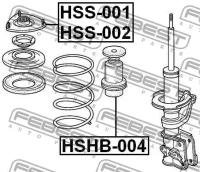 Опора переднего амортизатора, HSS002 FEBEST HSS-002