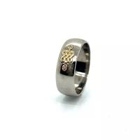 Обручальное кольцо ART-JEWELLER из серебра 925 с бриллиантами комбинированное с золотом 585 19.0