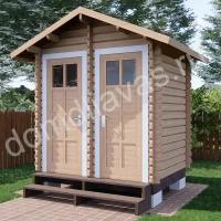 Туалет и душ для дачи деревянный хозблок 2,5х2 м 