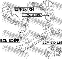 Подушка двигателя правая (SUZUKI SX4 RW415/RW416/RW419/RW420 2006-) FEBEST, SZMSX4RH FEBEST SZM-SX4RH