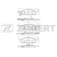 Колодки торм. диск. перед Chrysler Cirrus II 94- Stratus (JA JX) 95- Dodge Stratus 95- Zekkert bs2427