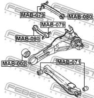 Сайленблок задн.поперечн.тяги Mits Lancer/Mirage, MAB071 FEBEST MAB-071