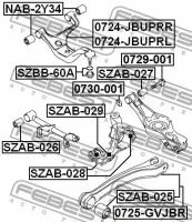 Рычаг задний верхний левый, 0724JBUPRL FEBEST 0724-JBUPRL