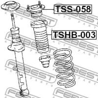 пыльник амортизатора подвески, TSHB003 FEBEST TSHB-003