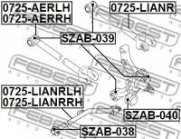 С/блок заднего рычага, SZAB038 FEBEST SZAB-038