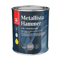Краска для металла по ржавчине молотковая 3в1 Tikkurila Metallista Hammer, 0,8 л, серебристая