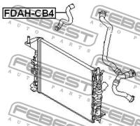 Патрубок системы охлаждения FORD Foc II 04-, FDAHCB4 FEBEST FDAH-CB4