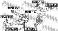 С/блок заднего рычага, HAB155 FEBEST HAB-155