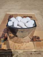 Кварц белый шлифованный сорт Экстра размер 7-12 см для печей бани и сауны упаковка 10 кг