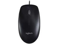 Мышь проводная Logitech B100, 800dpi, Черный 910-006605