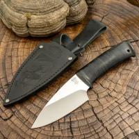 Нож туристический «Варяг» Н84, нержавеющая сталь ЭИ-107, с коротким клинком, рукоять: текстолит, кожа