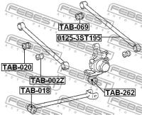 С/блок заднего поворотного кулака, TAB002Z FEBEST TAB-002Z