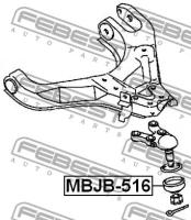 Пыльник опоры шаровой нижнего рычага, MBJB516 FEBEST MBJB-516