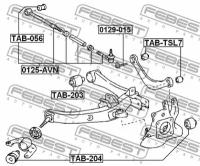 сайленблок задн.рычага Toyota Avensis AZT250/CDT2, TAB203 FEBEST TAB-203