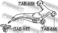 С/блок заднего рычага, TAB057 FEBEST TAB-057