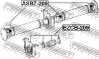 Подшипник подвесной карданного вала (MERCEDES BENZ SPRINTER 209/211 2006-) FEBEST, BZCB209 FEBEST BZCB-209