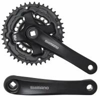 Система 2-46 Shimano TY501, 175мм, для 2x7/8ск, Кв, 46/30, с защ., с болтами креп, цвет черный