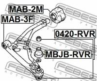 Опора шаровая нижняя задней подвески, 0420RVR FEBEST 0420-RVR