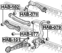 С/блок заднего рычага, HAB102 FEBEST HAB-102