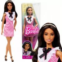 Кукла Барби серия Barbie Fashionistas Модница, брюнетка, в клетчатом платье