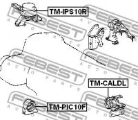 Подушка двигателя передняя, TMPIC10F FEBEST TM-PIC10F