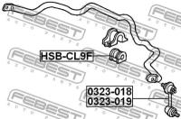 тяга стаб.перед.лев. Honda Accord CL/CN/CM 2002, 0323018 FEBEST 0323-018