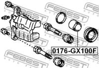 Поршень переднего суппорта, 0176GX100F FEBEST 0176-GX100F