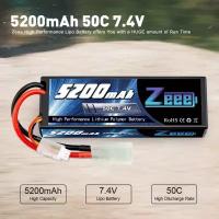 Аккумулятор для радиоуправляемой машинки 7.4V Li-Po ZEEE POWER 5200mah 50C разъем TAMIYA