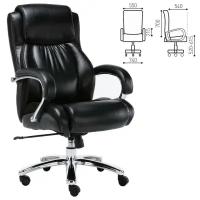 Кресло руководителя Brabix Premium Status HD-003 до 250 кг кожа черное 531821 (1)