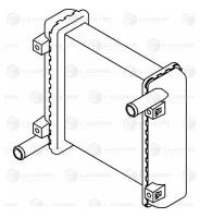 LUZAR LRH 0327 радиатор отоп. алюм. для автобусов / паз (для отопителя шааз) (lrh 0327)