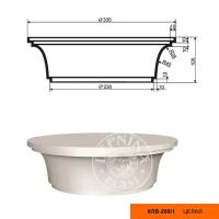 Капитель Колонны Lepninaplast КЛВ-205/1 В100хВД335хНД230 мм / Лепнинапласт