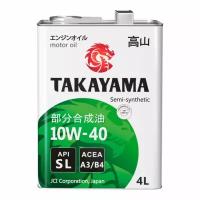 Масло мотор. TAKAYAMA Safetec 10W40 API SL A3/B4 (4л) металл