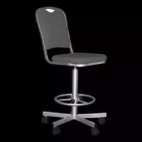 Высокое лабораторное кресло КР02-1/БП (серый)