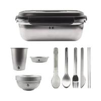 Набор походной посуды из нержавеющей стали Xiaomi Handao Stainless Steel Camping Utensil Set 17 приборов