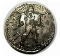 Редкая античная монета Статер Посейдония 520 до нэ копия антика арт. 17-1511
