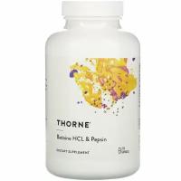 Thorne Research Betaine HCL & Pepsin (Бетаин гидрохлорид и Пепсин) 225 капсул (Thorne Research)