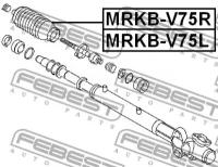 Пыльник рейки Mitsubishi Pajero IV 06, MRKBV75R FEBEST MRKB-V75R