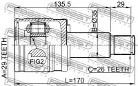 Ремкомплект шруса Suzuki Grand Vitara 98-06, 0711GVSQRH FEBEST 0711-GVSQRH