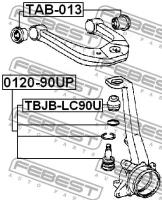 ШАР опора Toyota Land Cruiser Prado 90 96-02, 012090UP FEBEST 0120-90UP