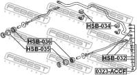 тяга стаб.перед. Honda Accord CC/CD/CE 94-98, 0323ACCF FEBEST 0323-ACCF